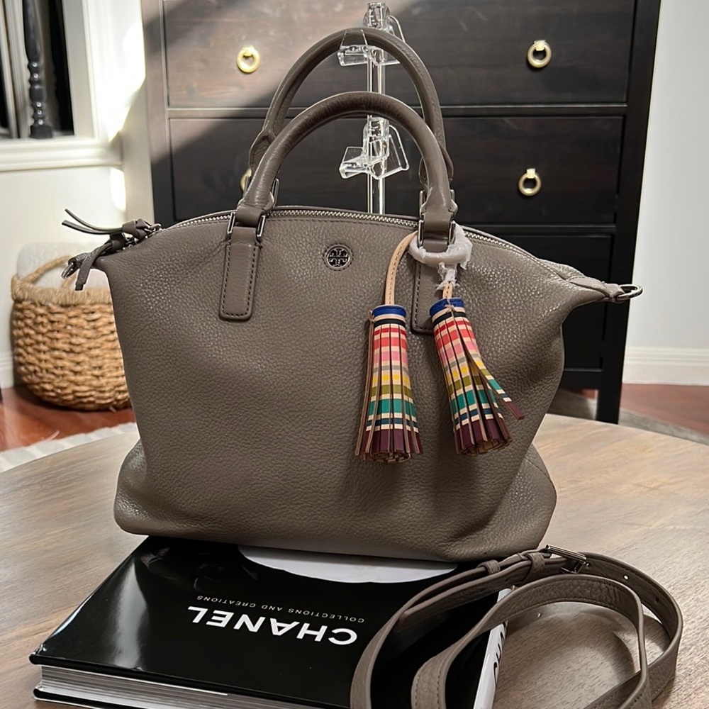 Tory Burch taupe/gray Crossbody shoulder bag